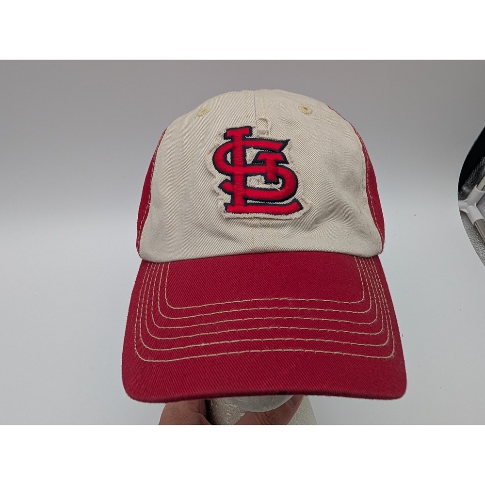 St Louis Cardinals MLB Baseball Hat Red Cream Adjustable Genuine Merchandise Cap